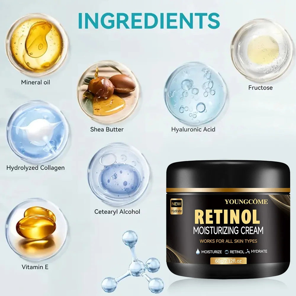 Men's Retinol Face Moisturizer Moisturizing Retinol Cream Anti-Wrinkle Aging Moisturizing Shrink Pores Whitening Smooth Retinol Peaceful Pleasures Health and Wellness