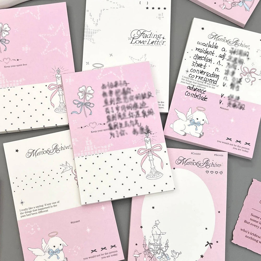 50 Sheets Lucky Angel A7 Memo Book Appearance Ins Non Sticky Portable
