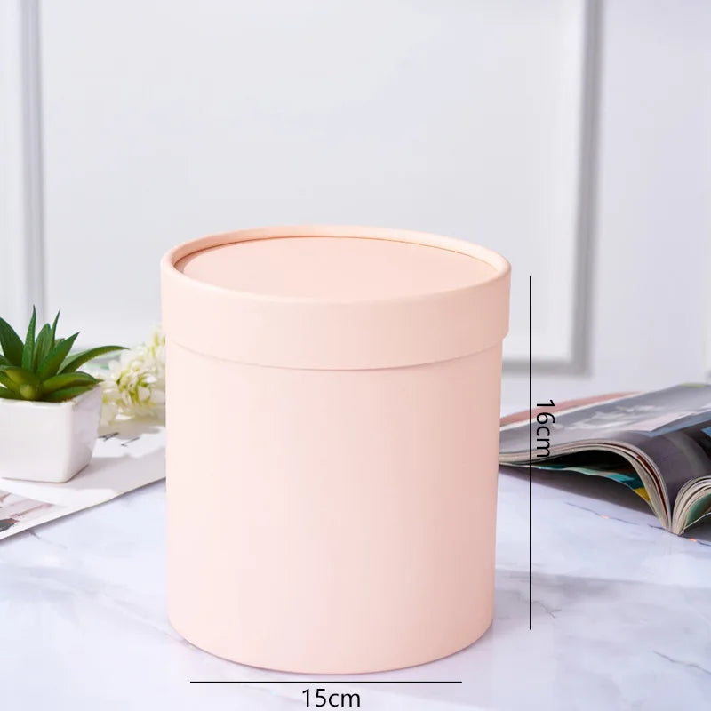 Round Flower Gift Box | Paperboard Packaging Bucket S & M