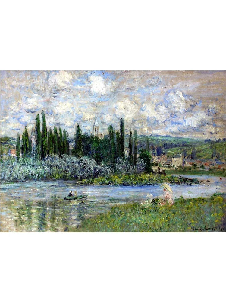 Claude Monet Canvas Wall Art – Garden & Lake Landscape Print