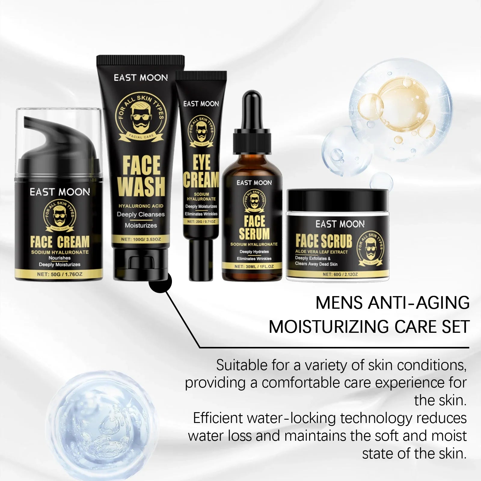Men's Facial Care Set Holiday Gift Birthday Present for Dad or Husband Christmas Gift Winter Set Skin Care Peaceful Pleasures Health and Wellness