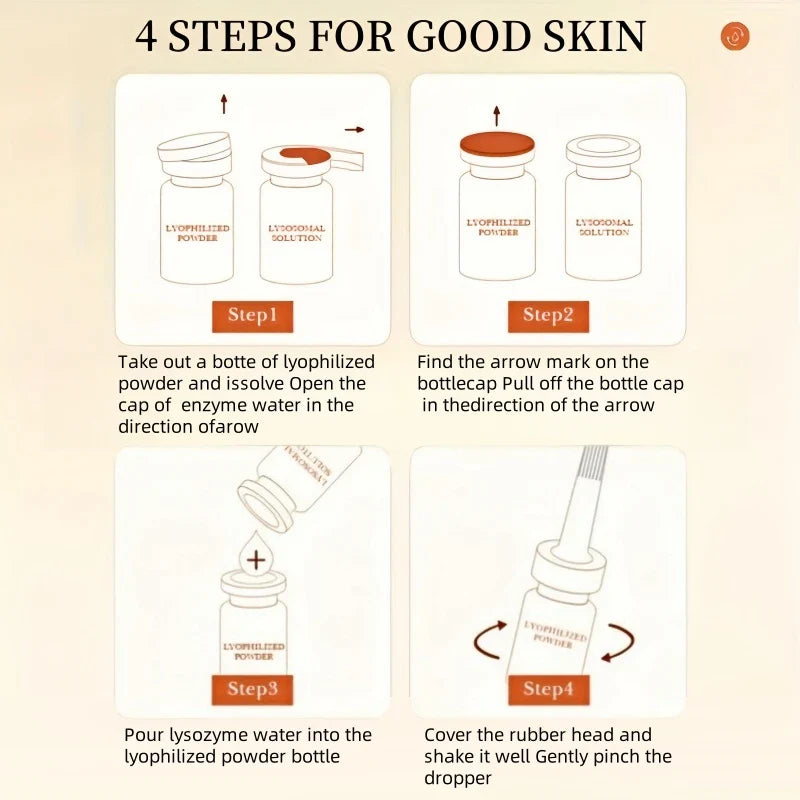 Oligopeptide Freeze-Dried Powder Face Serum Set – Sensitive Skin