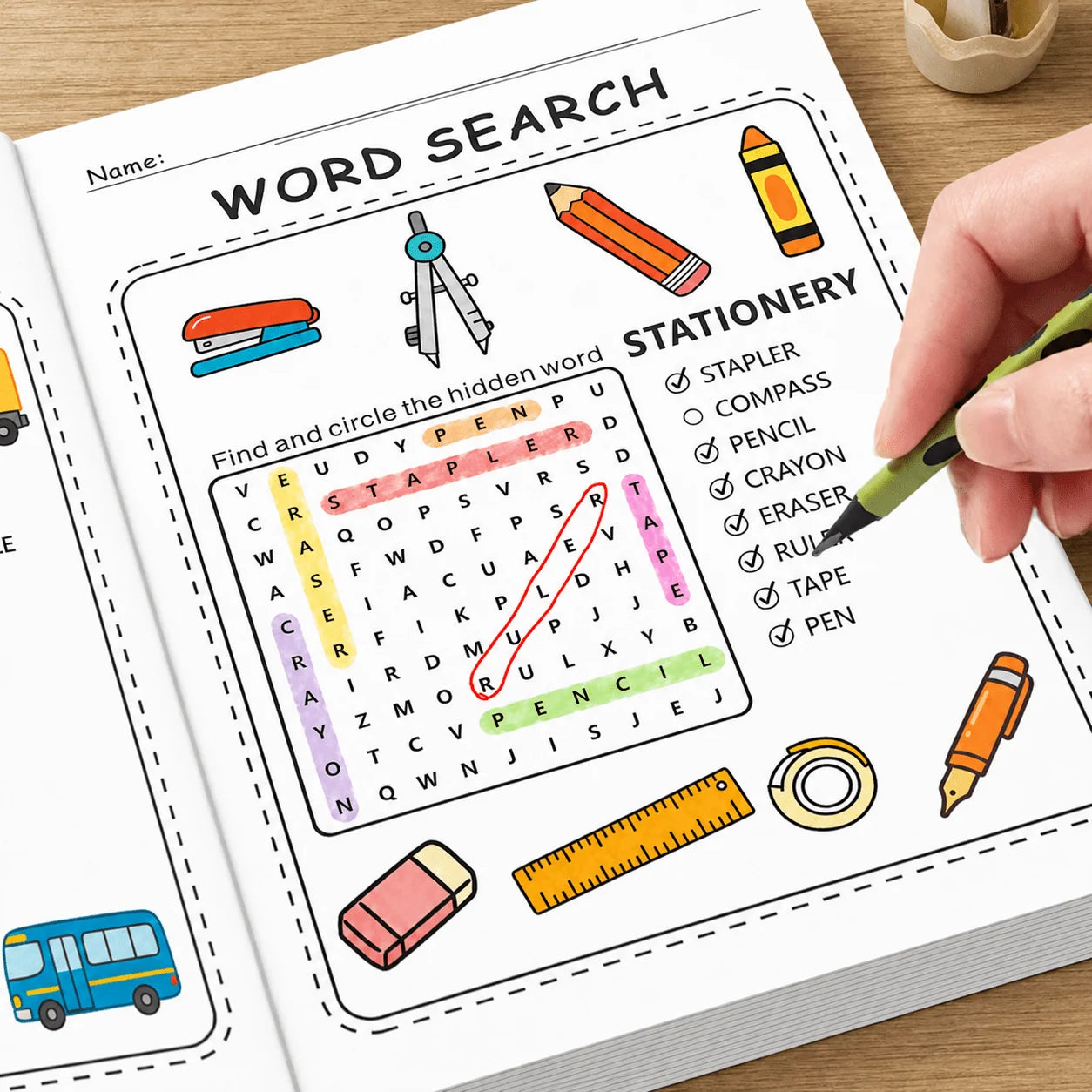 Preschool Word Search Coloring Book 32 Pages 256 Words Puzzles Kids