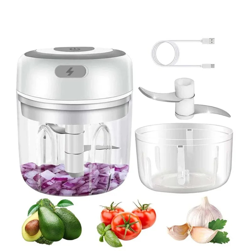 USB Electric Mini Food Chopper – Garlic, Veggie & Meat