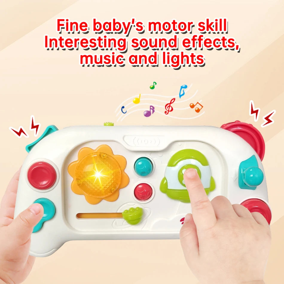 Baby Simulation Game Console Toys Music&lights Mini Finger Action