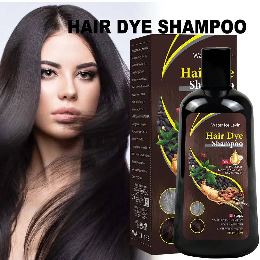 3-in-1 Hair Color Shampoo – Gray to Brown Coverage 100ml