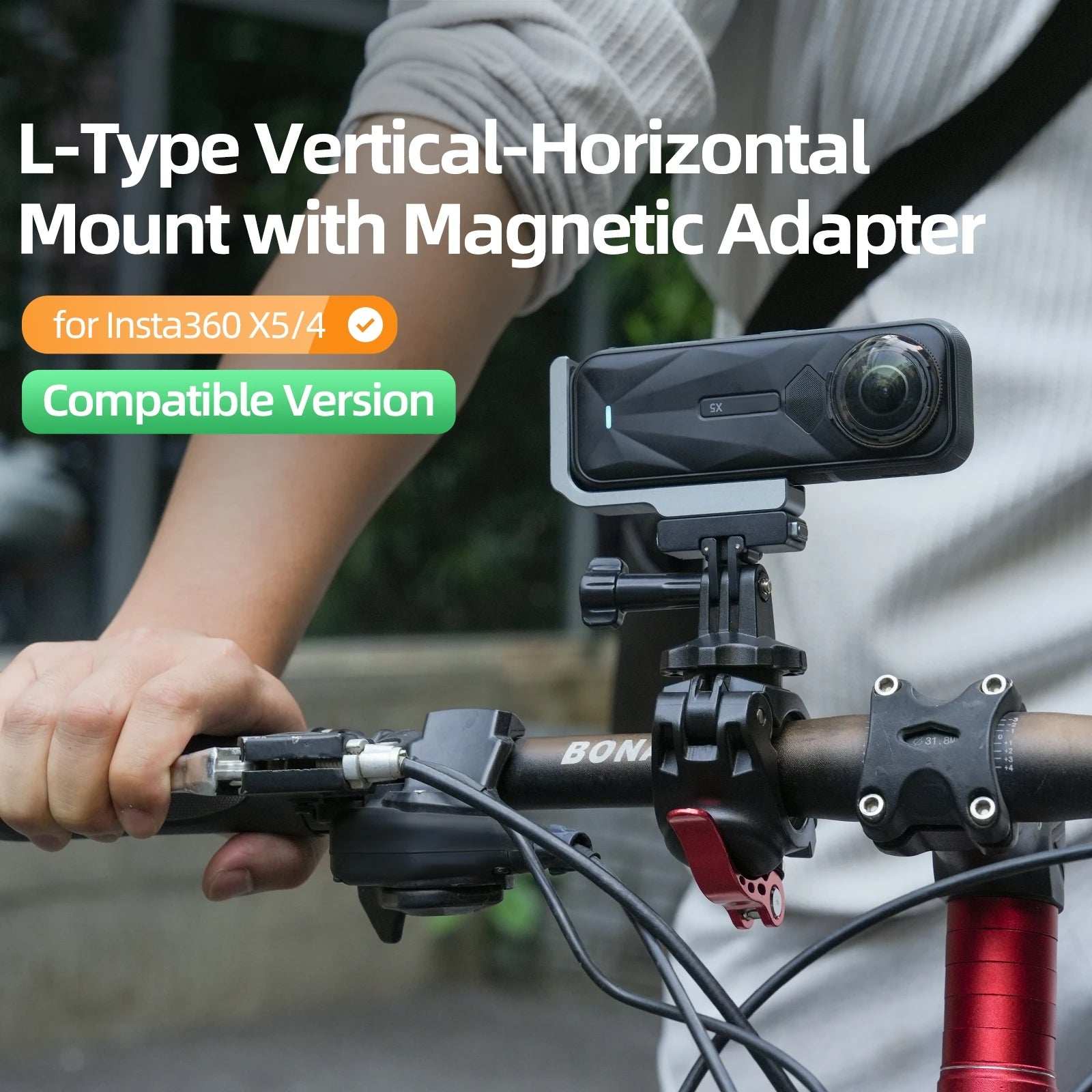 L-Type Compatible Magnetic Adapter For Insta360X5/4 Horizontal And Vertical Expansion Bracket Bracket High Strength And Hardness Peaceful Pleasures Health and Wellness