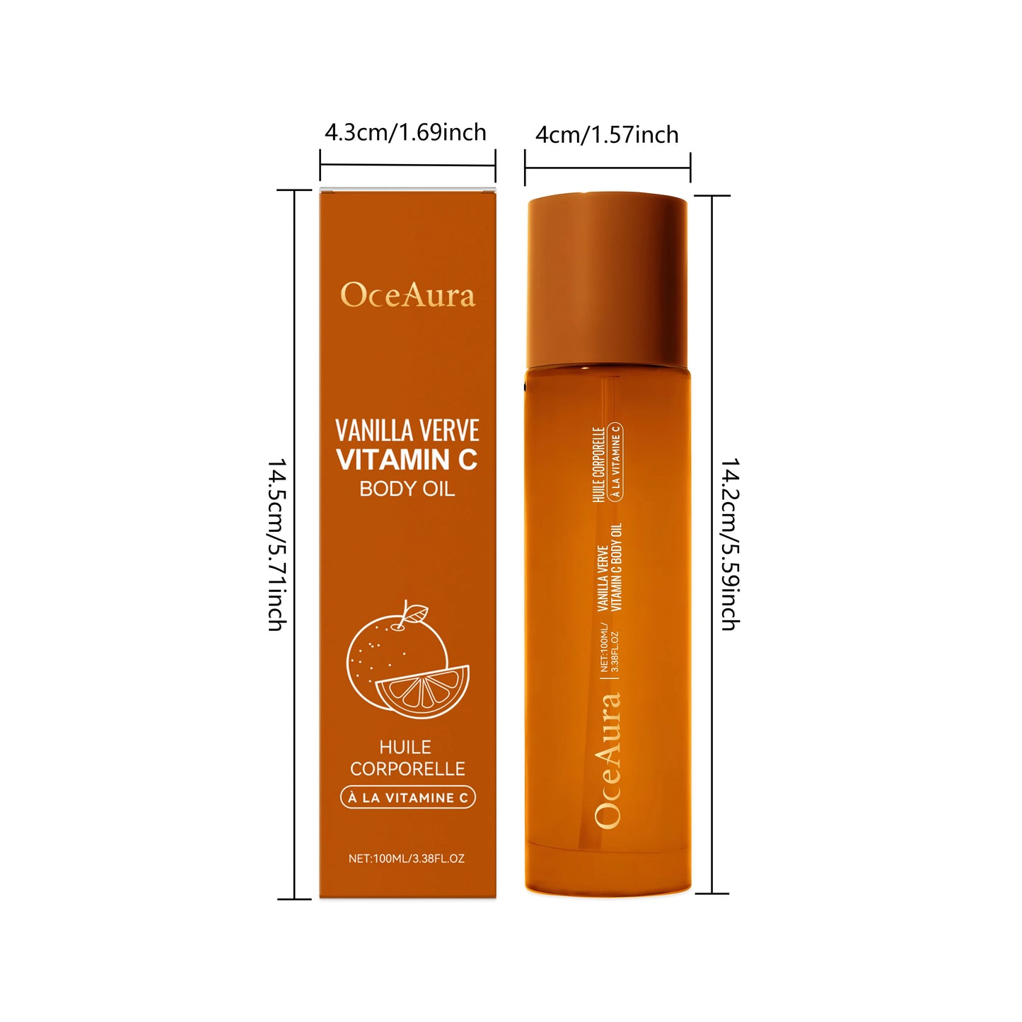 OceAura Vitamin C Body Oil – Moisturizing & Glowing 100ml