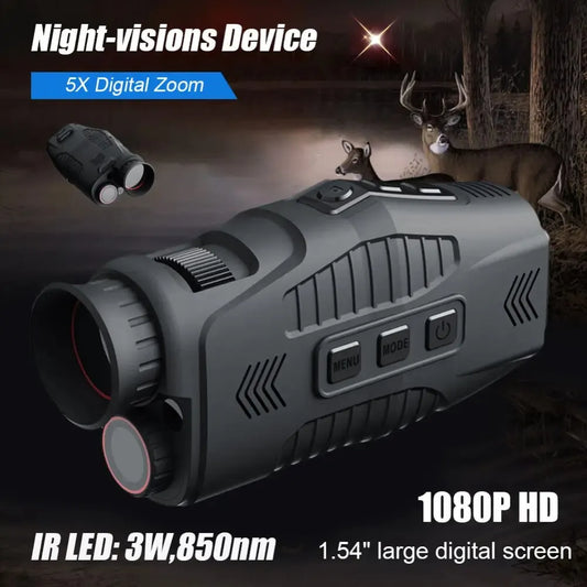R11 1080P Monocular Infrared Night Vision Device Day Night Use Photo Video 5X Digital 300M Full Dark Viewing Distanc For Hunting Peaceful Pleasures Health and Wellness