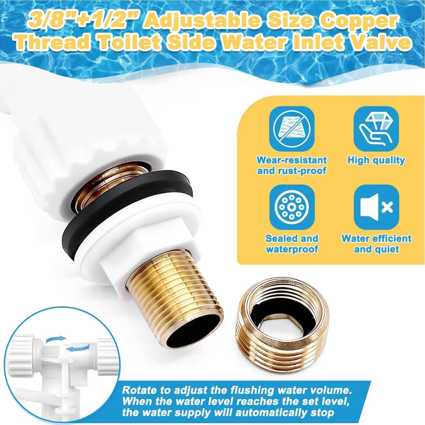 Toilet Fill Valve & Float Valve Replacement Kit – Leak-Proof
