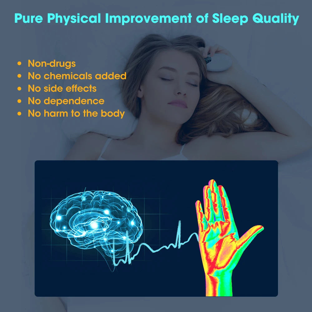 Handheld Sleep Aid Device Microcurrent Stimulator Portable Anxiety & Sleeplessness Support Device Physical Insomnia Reliever Peaceful Pleasures Health and Wellness