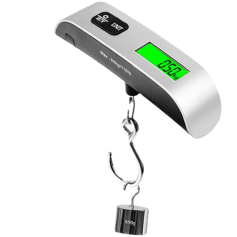1pcs Portable Scale Digital LCD Display 110lb/50kg Electronic Luggage Hanging Suitcase Travel Weighs Baggage Bag Weight Balance Peaceful Pleasures Health and Wellness With Hook