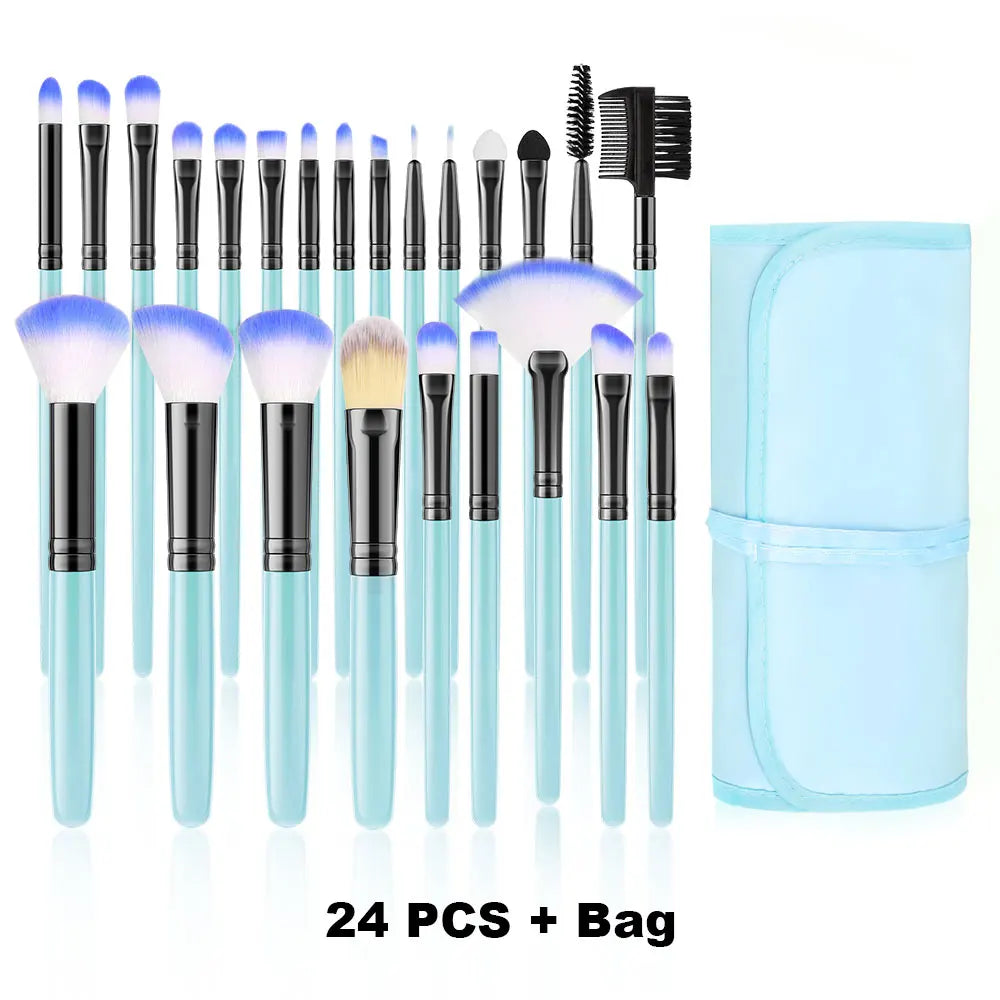 RUNTOIN 24-Piece Professional Makeup Brush Set – Soft & Fluffy