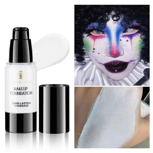 White Matte Liquid Foundation Full Coverage Concealer Base 30ml Liquid Foundation Peaceful Pleasures Health and Wellness