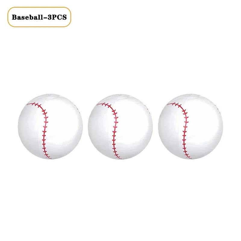 Inflatable Sports Balls Set – Football Basketball Baseball Party