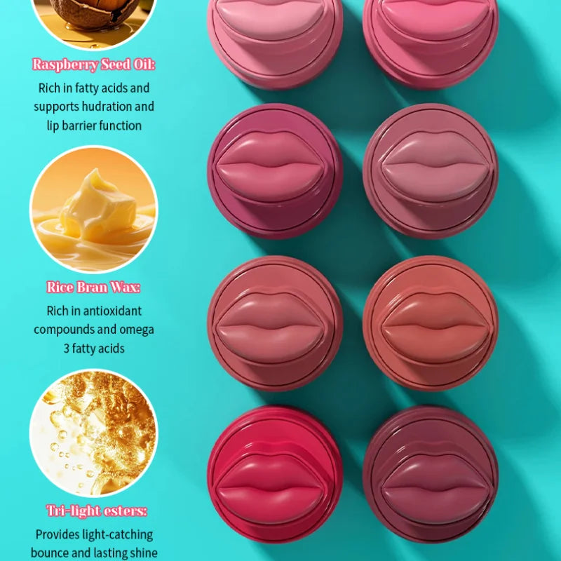 Multicolor Lip Cheek Tint Balm 2-in-1 Cheek Dual Purpose Lipstick Cute Round Jar Long Lasting Natural Moisturize Makeup Lipstick Peaceful Pleasures Health and Wellness