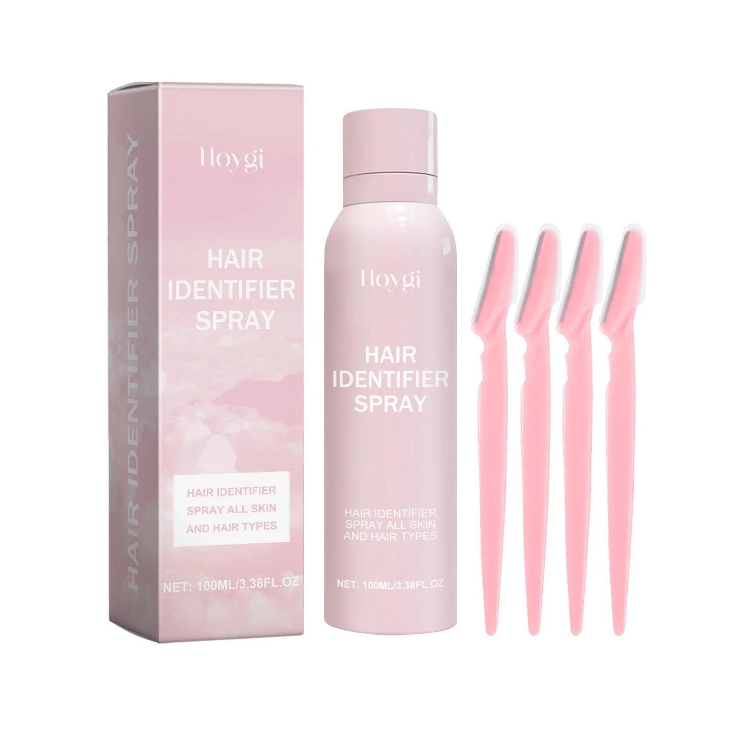Hair Removal Spray Set for Gentle Facial Hair Care, 100ML Facial Hair Recognition Spray, 4 Eyebrow Trimmers for Smooth Skin Peaceful Pleasures Health and Wellness 100ml