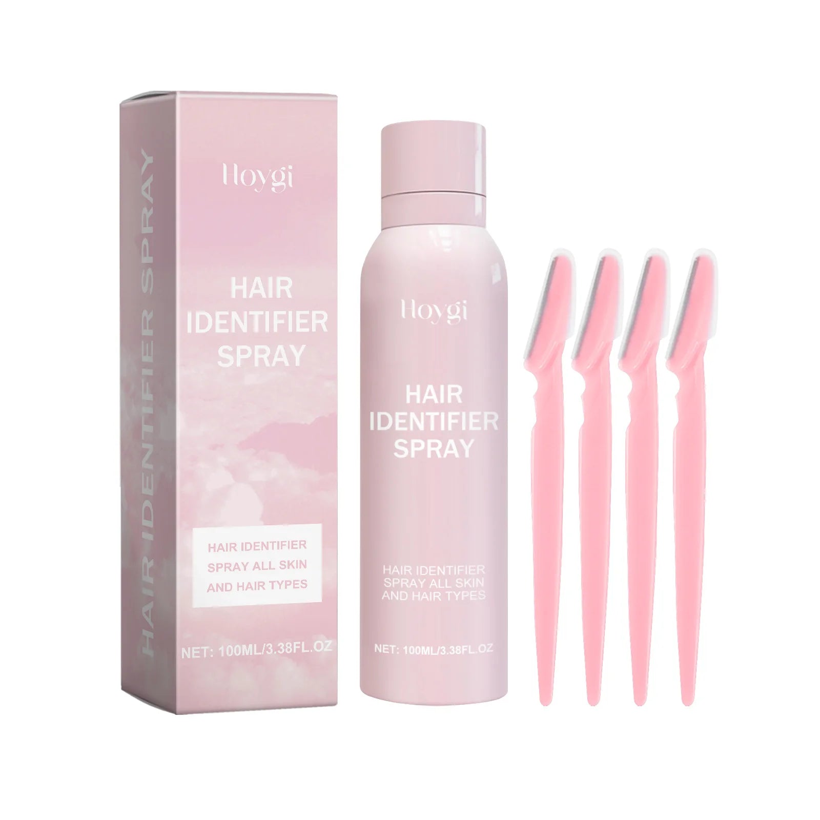Hair Removal Spray Set for Gentle Facial Hair Care, 100ML Facial Hair Recognition Spray, 4 Eyebrow Trimmers for Smooth Skin Peaceful Pleasures Health and Wellness 100ml
