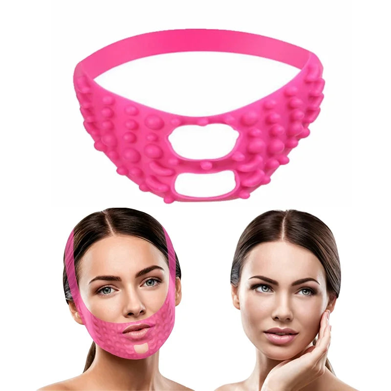 V-Shape Face Lifting Silicone Massage Mask | Chin Slimmer Belt
