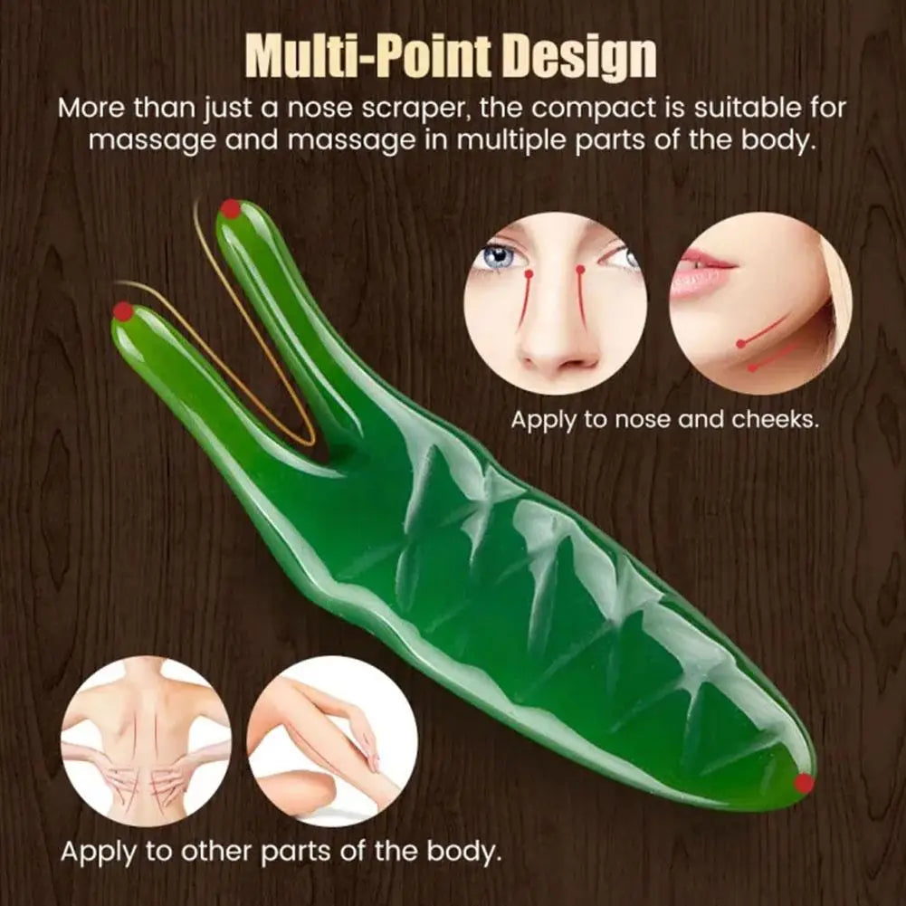 Eelhoe Y-Shape Resin Gua Sha Face Lifting Massager – Facial Scraping Tool for Nose, Face & Body Massage Peaceful Pleasures Health and Wellness