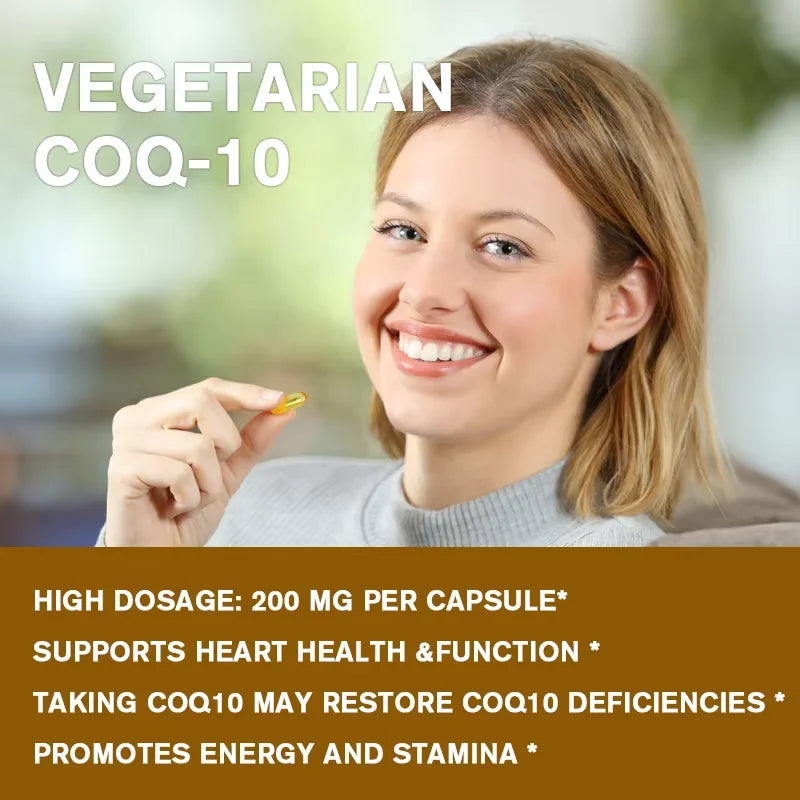 CoQ10 Capsules – Heart, Brain & Skin Support 120ct Peaceful Pleasures Health and Wellness