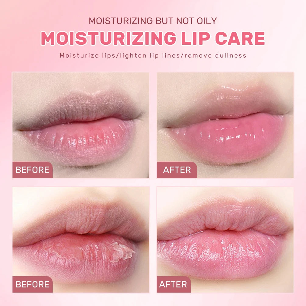QIBEST Color Changing Lip Balm Tinted Lipstick Moisturizing Lasting Lip Stain Nourishing Anti-Cracking Repair Lip Care Cosmetics Peaceful Pleasures Health and Wellness