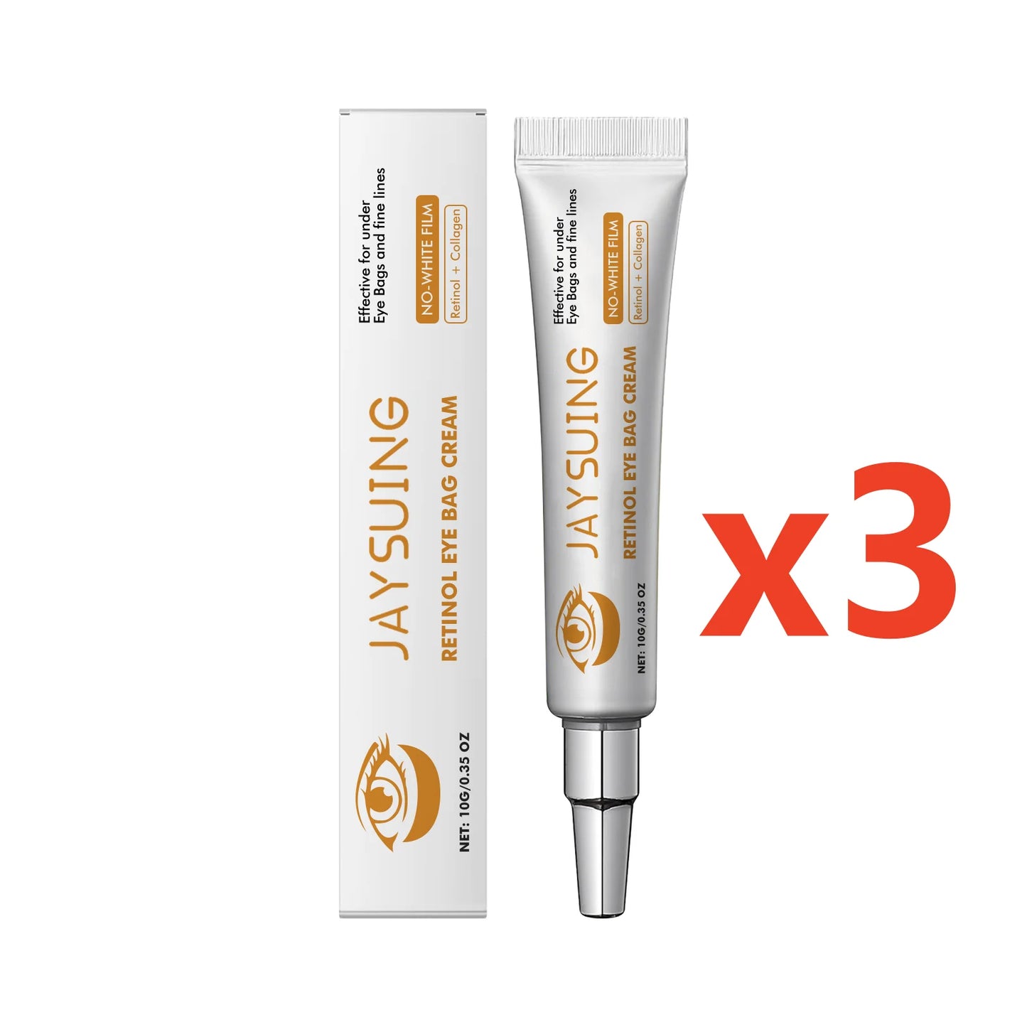 Remove Eye Bags Cream Anti-Aging Improve Puffiness Dark Circles Reduce Wrinkles Nourish Brighten Skin Retinol Firming Eye Cream Peaceful Pleasures Health and Wellness 30g boxed 10g