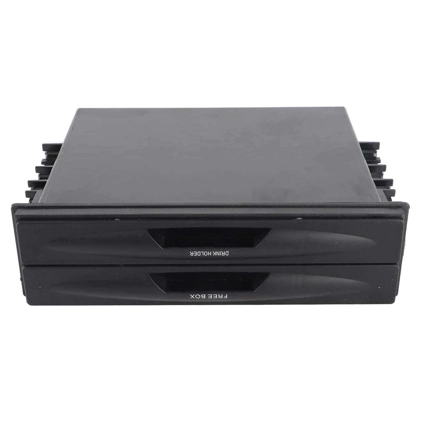 2-in-1 Single DIN Car Radio Cup Holder & Storage Box