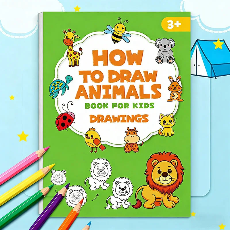 Children's Drawing Tutorial Book Easy Step-by-step Guide Suitable