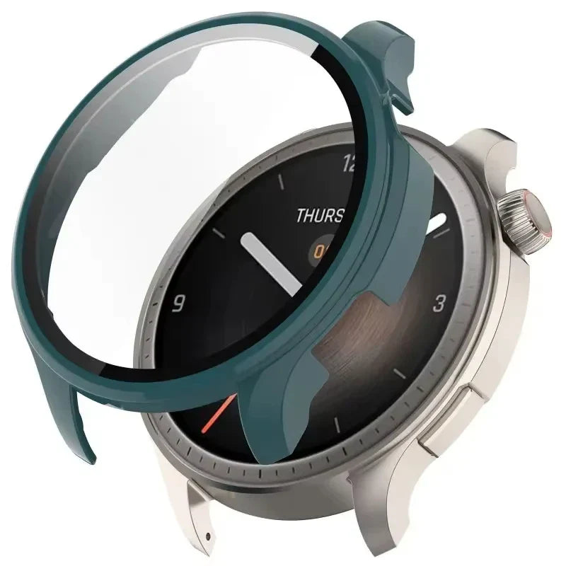 Amazfit Balance A2286 Tempered Glass Case & Screen Protector Smartwatch Protective Case Oasis Select Pine Green For Amazfit Balance