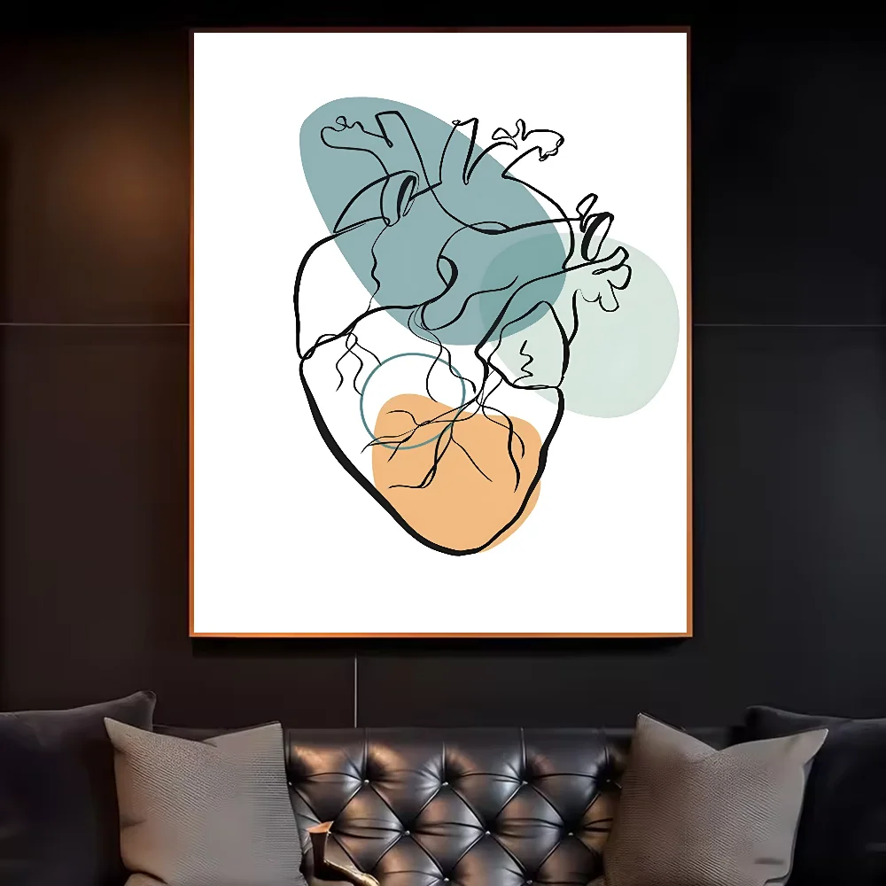 Abstract Medical Anatomy Art Painting Poster HD art sticky wall waterproof home living room bedroom bar aesthetic decoration Peaceful Pleasures Health and Wellness z3 21X30cmNoframe