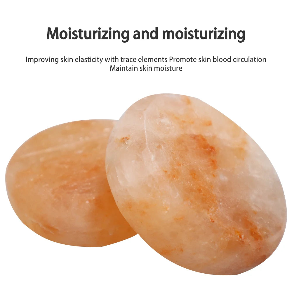 Himalayan Pink Salt Massage Stones Set of 6 | Hand-Carved
