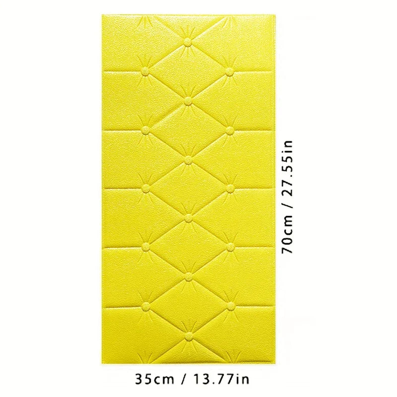 Thickened self-adhesive 3D wall sticker wallpaper tatami anti-collision wall pad children's bedroom living room soft foam pad Peaceful Pleasures Health and Wellness 70cmX35cm-1pcs 3 United States
