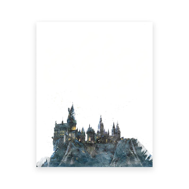 Hogwarts Castle Magic Wizard Canvas Wall Art | Kids Room Décor