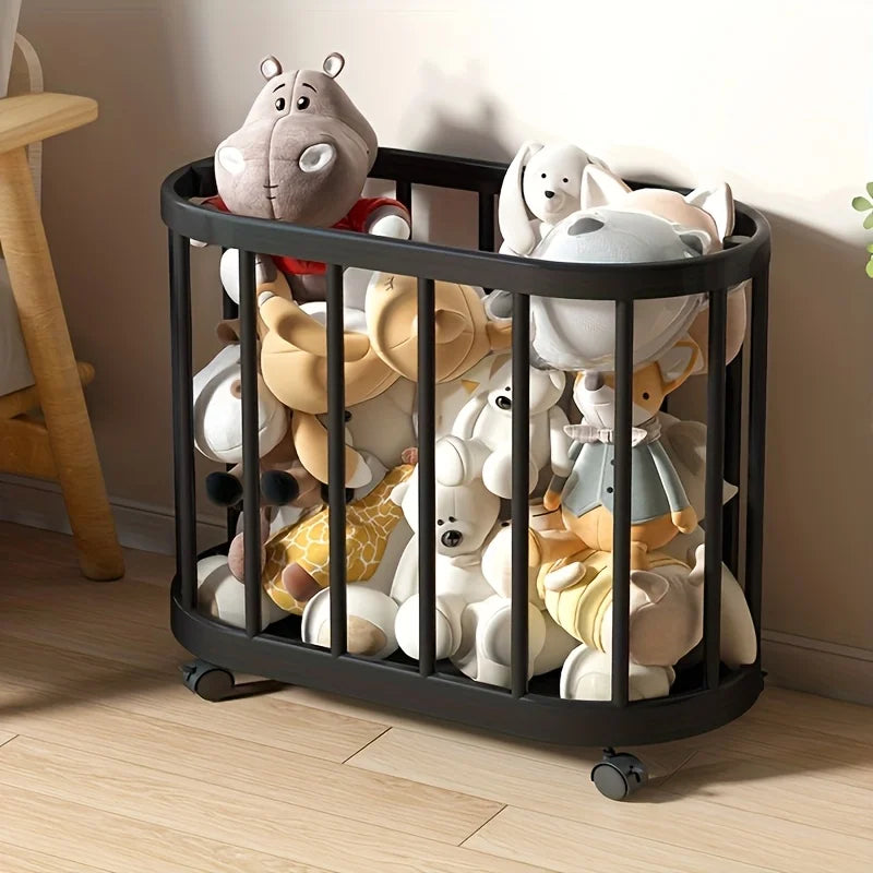 4-Wheel Rolling Storage Basket for Yoga Mat & Sports Gear