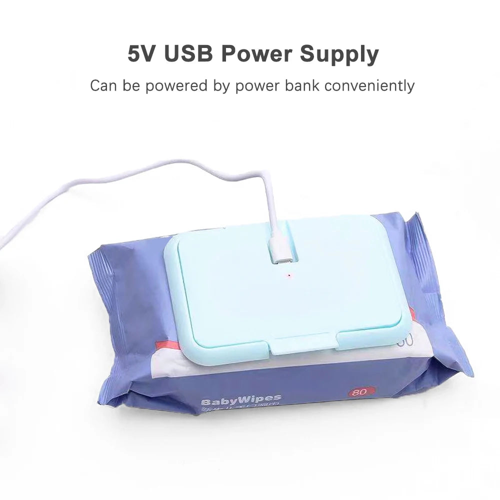 Portable USB Baby Wipe Warmer | Travel Wipes Heater