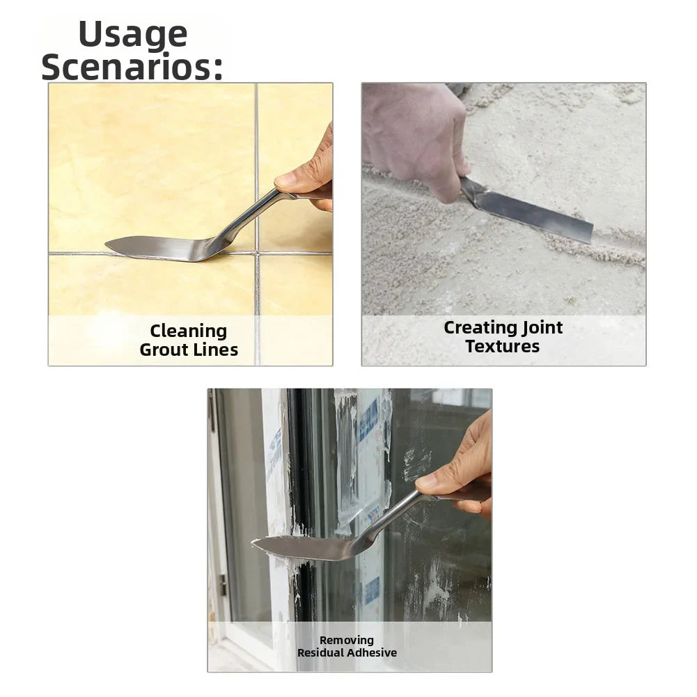Double-Headed Stainless Steel Caulking Trowel | Seam Finishing