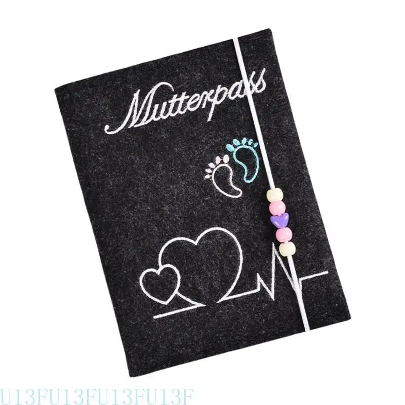 Felt Maternity Card Holder & Insurance Sleeve with Pocket