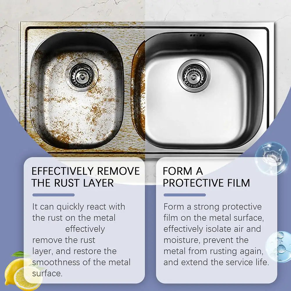 120ml Industrial Strong Stainless Steel Rust Remover - Powerful Cleaning Agent for Steel, Iron, Reinforcing Bars Metal Component Peaceful Pleasures Health and Wellness