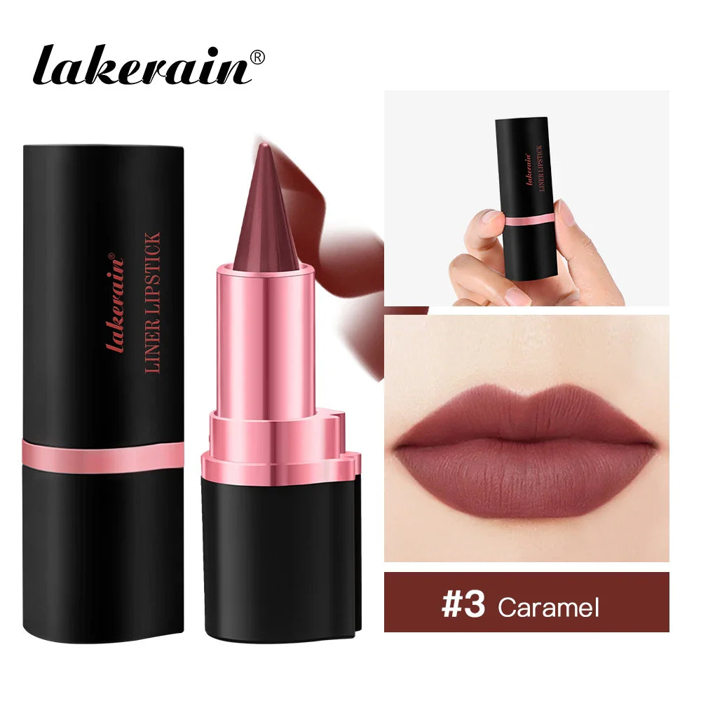 2-in-1 Gradient Lip Liner & Lipstick – Matte Waterproof Crayon