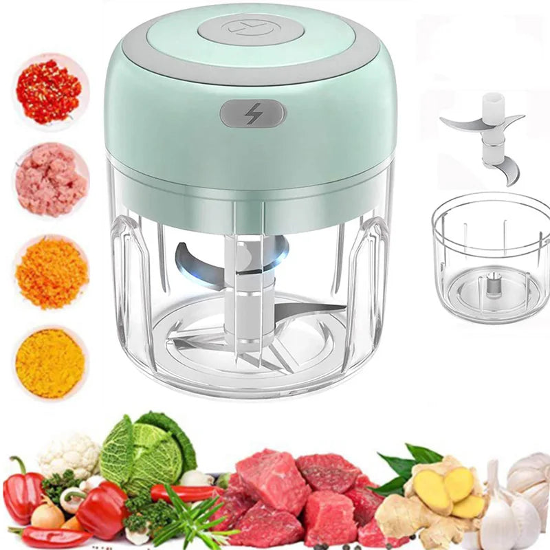 Electric Mini Garlic Chopper 250ml Wireless Portable Onion Chopper Mini Chopper Food Processor For Pepper Chili Vegetable Nuts Peaceful Pleasures Health and Wellness