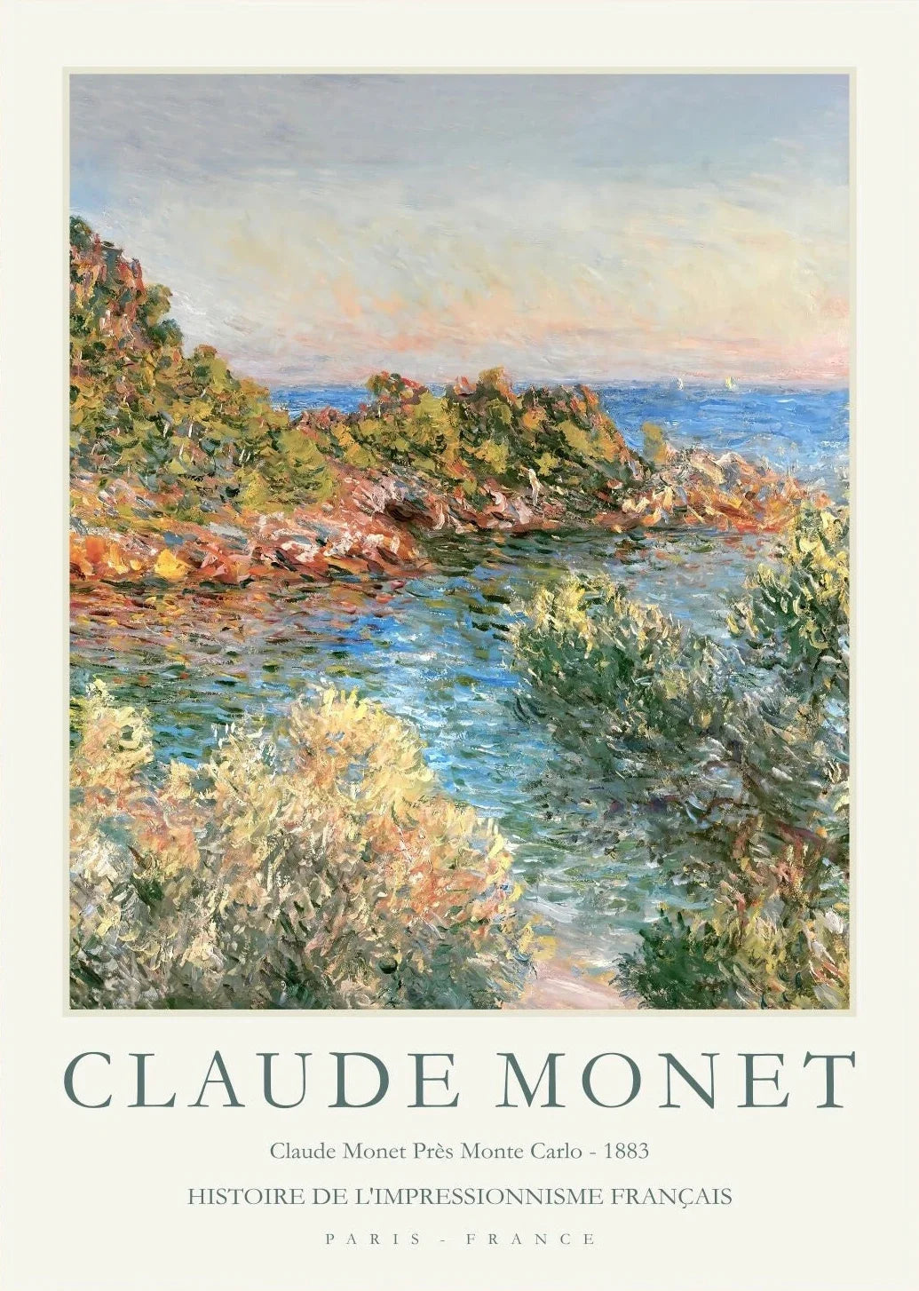 Claude Monet Abstract Landscape Canvas Wall Art | Unframed Print