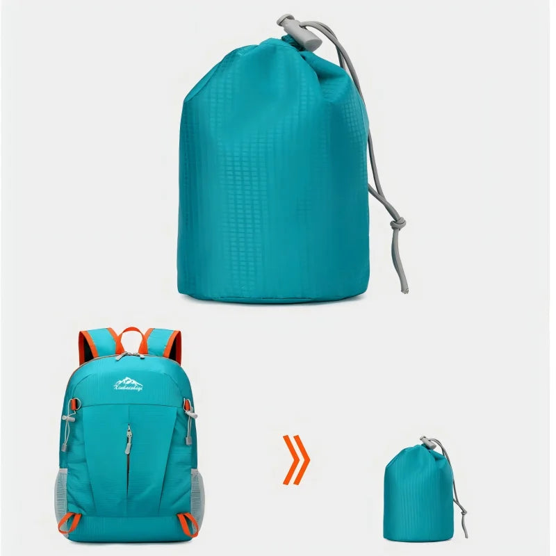 Outdoor Backpack Lightweight Foldable Travel Bag, Bicycle Compatible Pack for Hiking Camping Cycling, Versatile Use for Adventur Peaceful Pleasures Health and Wellness