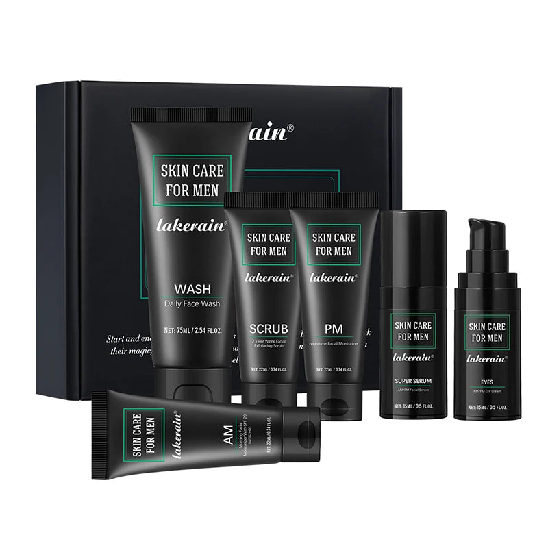 Men's 3-in-1 Skin Care Kit: Face Wash, Moisturizer & Eye Cream