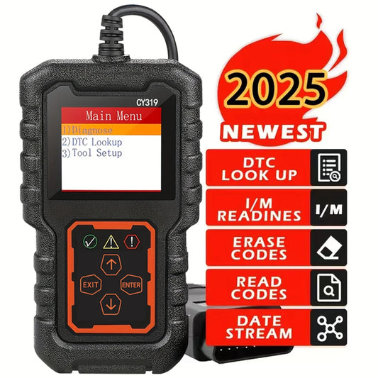 2025 New Obd2 Scanner - Diagnostic Tool, Engine Code Reader & Cleaner, Full Obd2 Functions, Data Stream, 1996+ Obdii/Eobd Vehicles Peaceful Pleasures Health and Wellness
