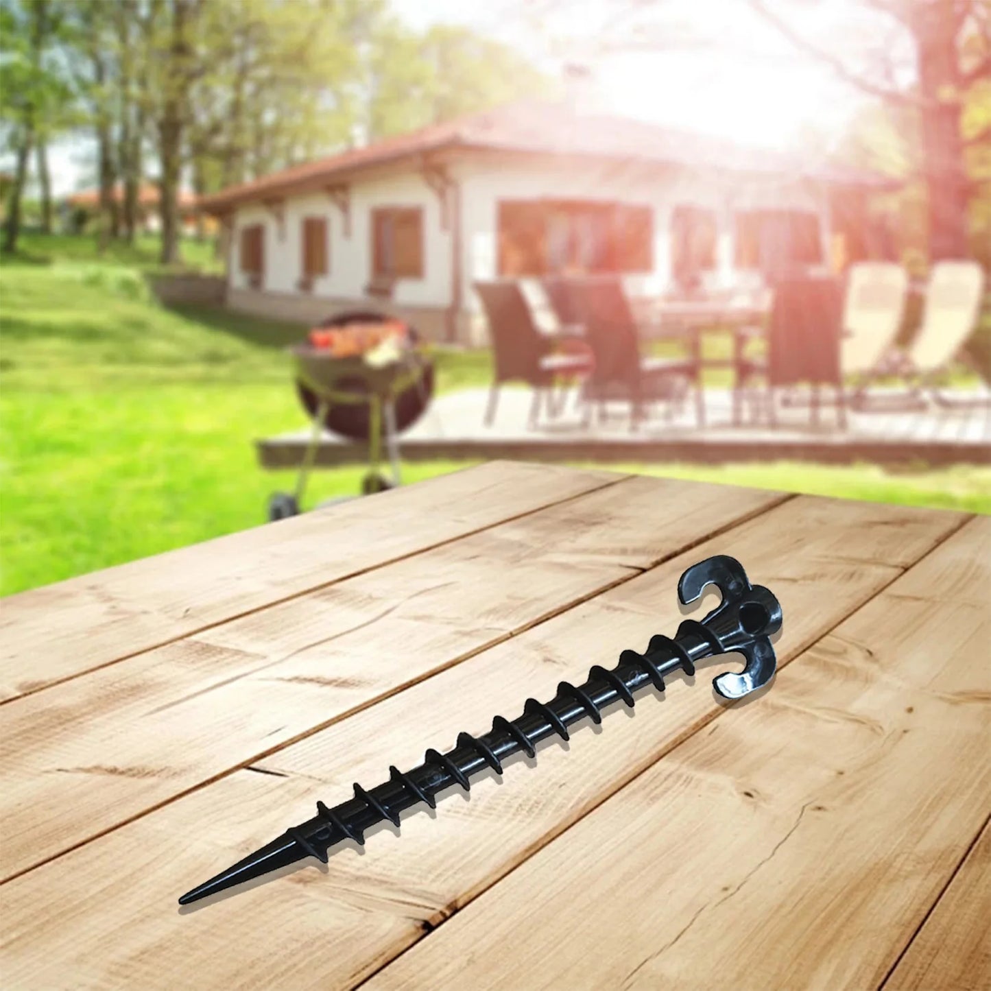 10pcs Tent Pegs Canopy Stakes Durable Ground Anchor Nail with Great Holding Power Suitable for Rain Tarps Hiking Gardening Peaceful Pleasures Health and Wellness