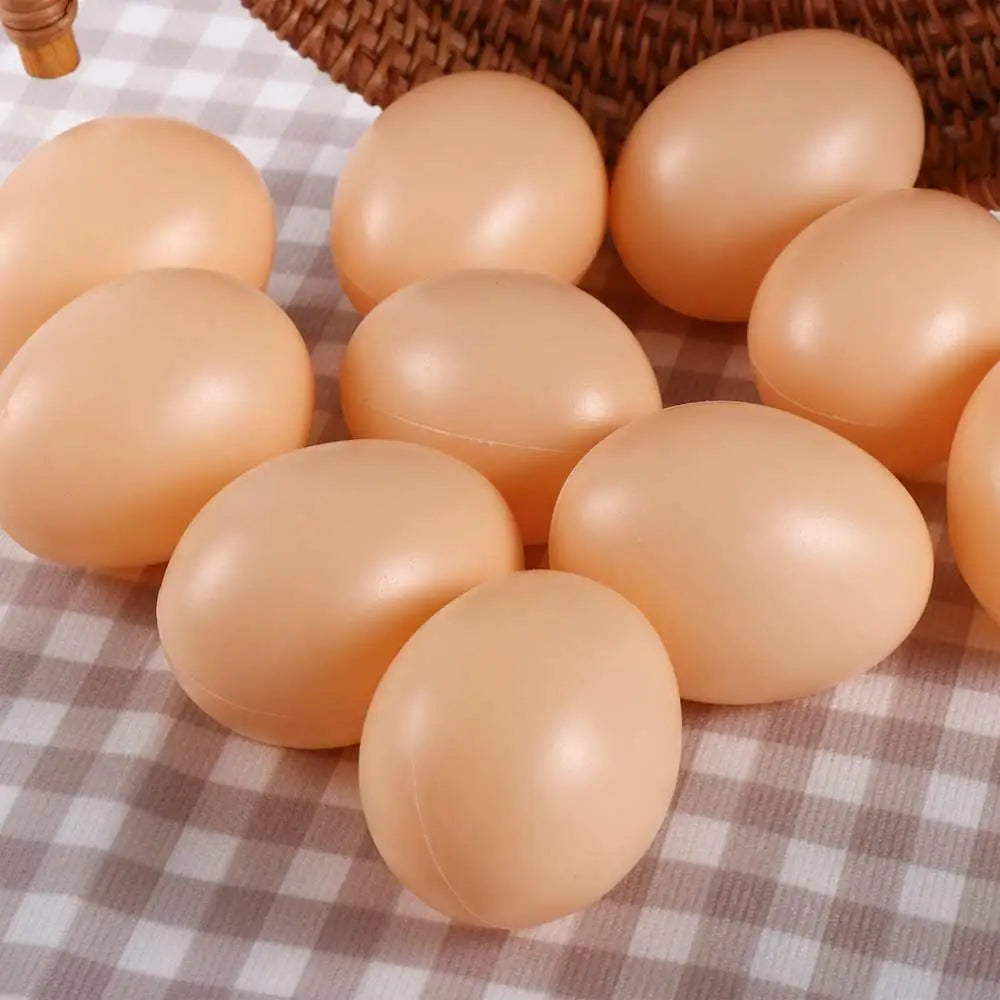 Fake Plastic Eggs Set of 10 – Paintable Easter & Nest Eggs