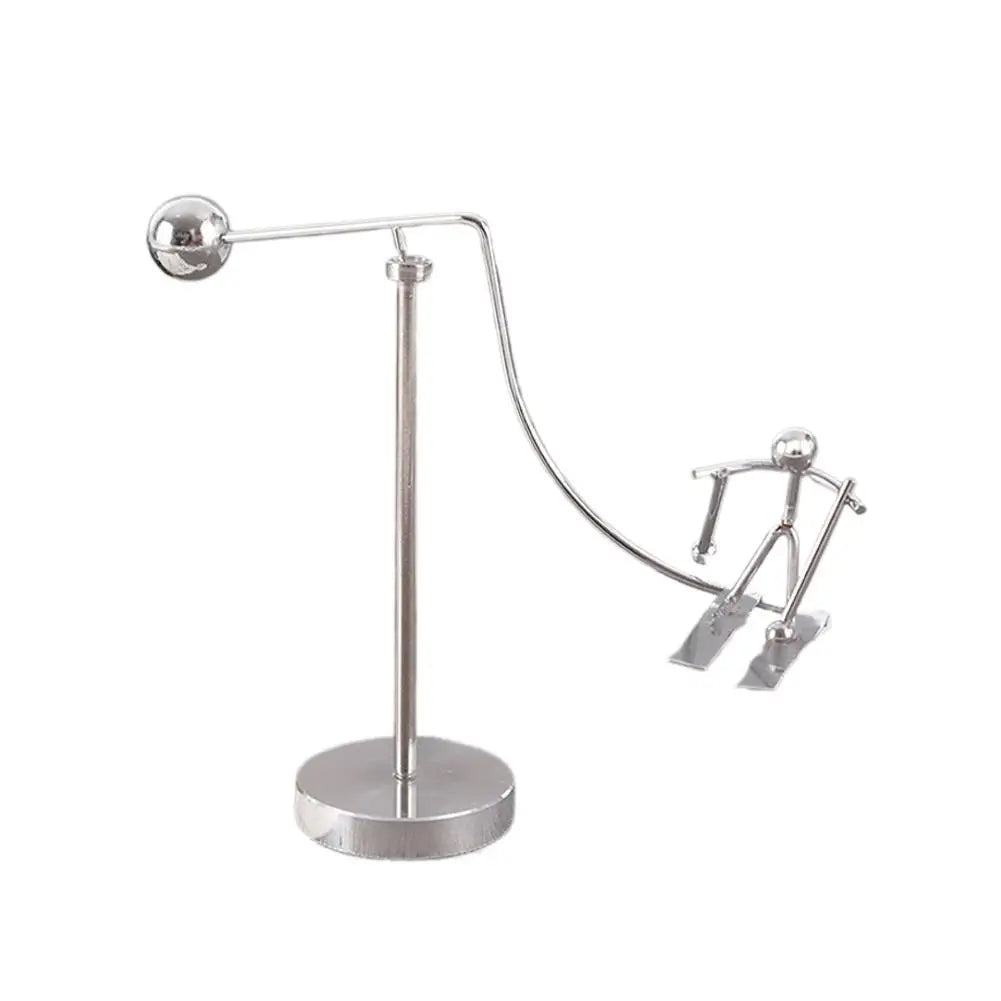 Ski Rotating Perpetual Motion Ornament – Silent Desk Décor Gift