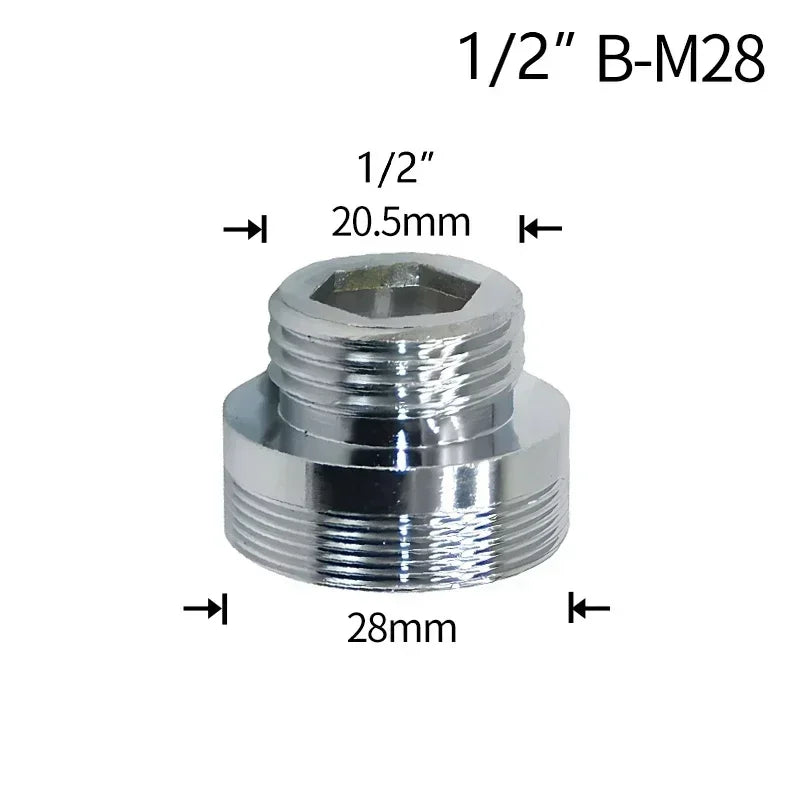 Brass Faucet Thread Adapter 1/2" to M16–M32 Tap Coupler