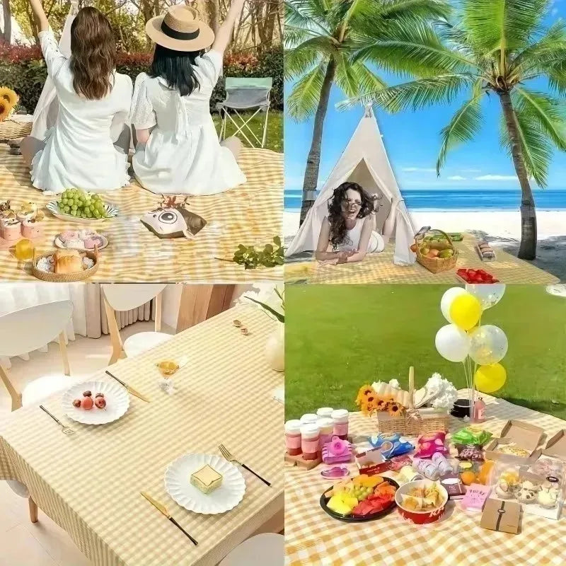 Waterproof Picnic Blanket Foldable Ground Mat – Camping & Beach